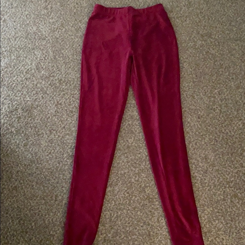 F21 Stretchy Soft Corduroy-like leggings